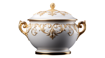 Luxury pot on transparent background. Beautiful pot png ai generated