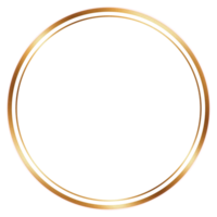 guld cirkel ram png