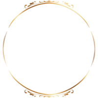 cadre de cercle d'or png