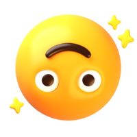 à l'envers vers le bas visage 3d emoji icône png