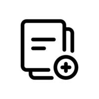 médico historia icono en de moda plano estilo aislado en blanco antecedentes. médico historia silueta símbolo para tu sitio web diseño, logo, aplicación, ui vector ilustración, eps10.