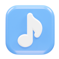 muziek- icoon renderen transparant element png