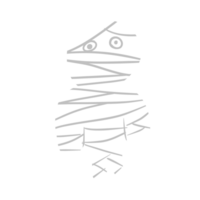 mummy icon in cartoon style on transparent background png