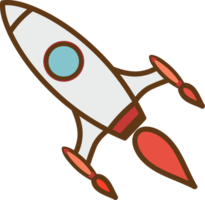 cohete lanzamiento icono aislado ilustración png