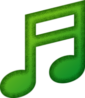 Music note icon isolated texture style illustration png