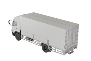 3D Render Isolated White trailer truck cargo wing box png