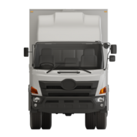 3D Render Isolated White trailer truck cargo wing box png