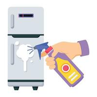 Trendy Refrigerator Cleaning vector