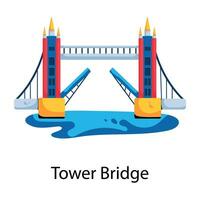 Trendy Tower Bridge vector