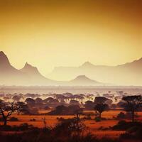 African landscapes. AI Generative photo