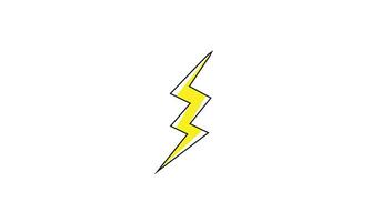 Lightening thunder bolt vector isolated on white background