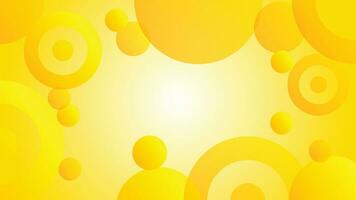 white and yellow dynamic circle shapes abstract background vector