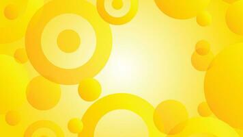 white and yellow dynamic circle shapes abstract background vector