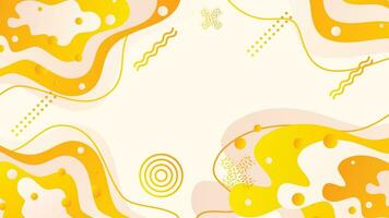 white and yellow dynamic fluid shapes abstract background vector