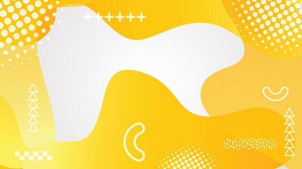 Prinwhite and yellow dynamic fluid shapes abstract background vector