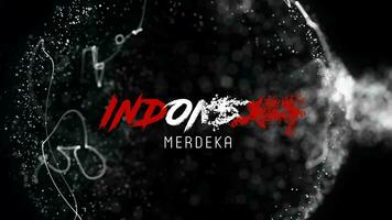 indonesiano indipendenza giorno. indipendenza giorno animato illustrazione video