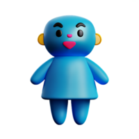 doll 3d rendering icon illustration png