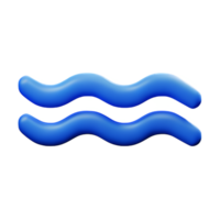 océan vagues 3d le rendu icône illustration png