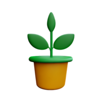 botanisch 3d renderen icoon illustratie png