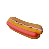 chaud chien 3d le rendu icône illustration png