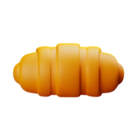 Croissant 3d Rendern Symbol Illustration png