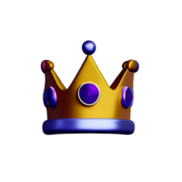 Regina corona 3d interpretazione icona illustrazione png