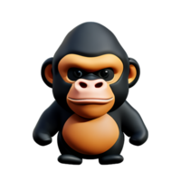 gorille 3d le rendu icône illustration png