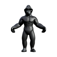 gorilla 3d rendering icon illustration png