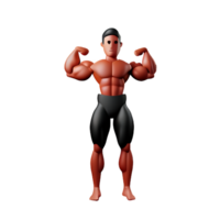 muscle 3d rendering icon illustration png