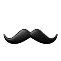 moustache 3d le rendu icône illustration png