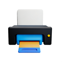 printer 3d rendering icon illustration png