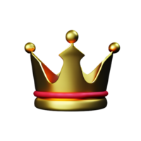 reina corona 3d representación icono ilustración png