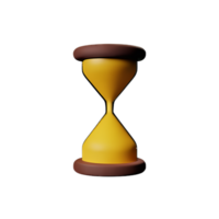 hourglass 3d rendering icon illustration png