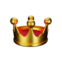 reine couronne 3d le rendu icône illustration png