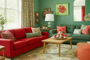 Eclectic style living room design. Pro Photo