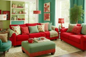 Eclectic style living room design. Pro Photo