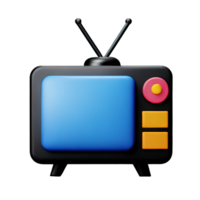 televisión 3d representación icono ilustración png