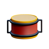 drum 3d rendering icon illustration png