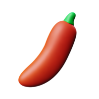 chili 3d rendering icon illustration png