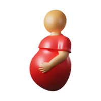 gravid 3d tolkning ikon illustration png