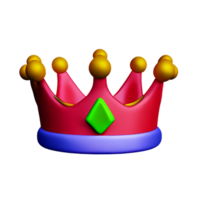 reina corona 3d representación icono ilustración png