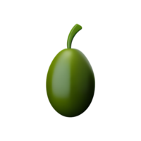 aceituna 3d representación icono ilustración png