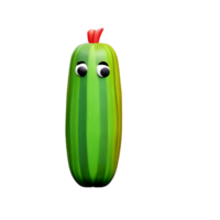 cucumber 3d rendering icon illustration png
