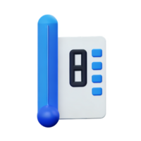 thermometer 3d renderen icoon illustratie png