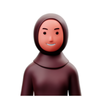 hijab 3d rendering icon illustration png