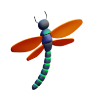 dragonfly 3d rendering icon illustration png