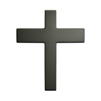 christian cross 3d rendering icon illustration png
