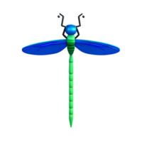 dragonfly 3d rendering icon illustration png