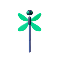 dragonfly 3d rendering icon illustration png