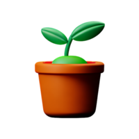 pot 3d le rendu icône illustration png